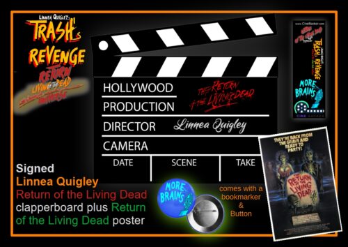 A Signed Linnea Quigley Return of the Living Dead clapperboard