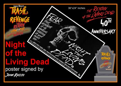 Night  of the Living Dead  poster signed by John Russo