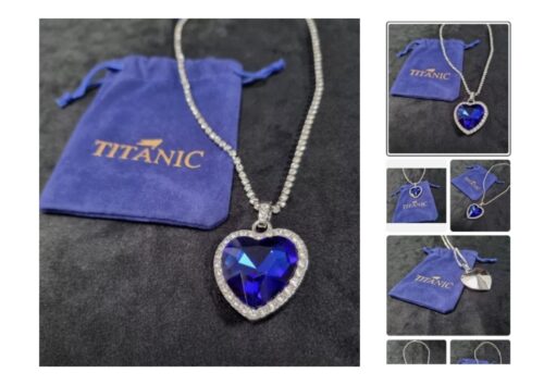 Titanic Heart Of The Ocean Pendant Necklace